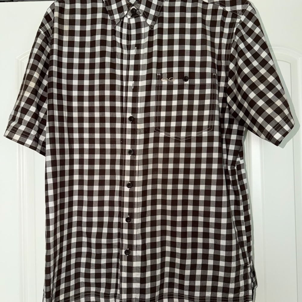 Classic Black and White Checkered Men's Shirt
